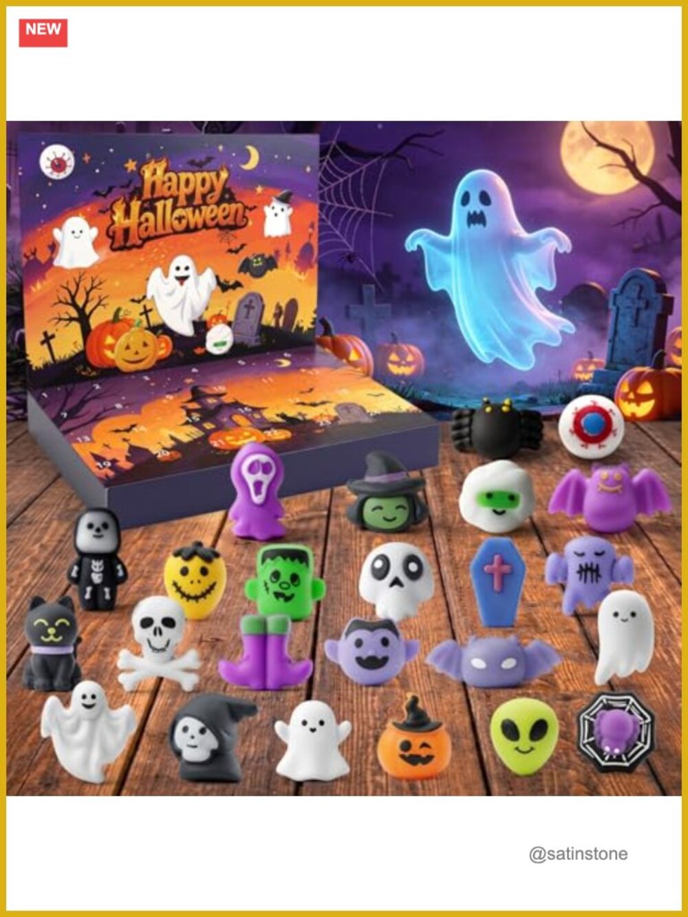 Halloween Advent Calendar 2026 24 Mochi Squishy Toys Fidget Sensory Stress